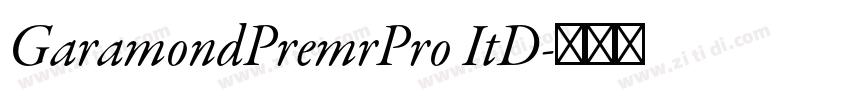 GaramondPremrPro ItD字体转换